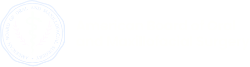 Clinicians Implant Academy industry partner's logo, American Board of Oral and Maxillofacial Surgery.